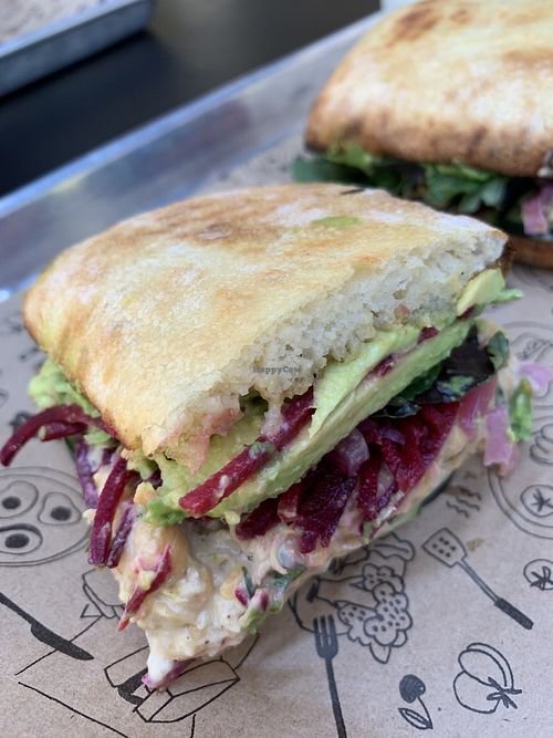 Za'atar Smashed Chickpea sandwich. Mmm, mmm good! at Homegrown in Bellevue