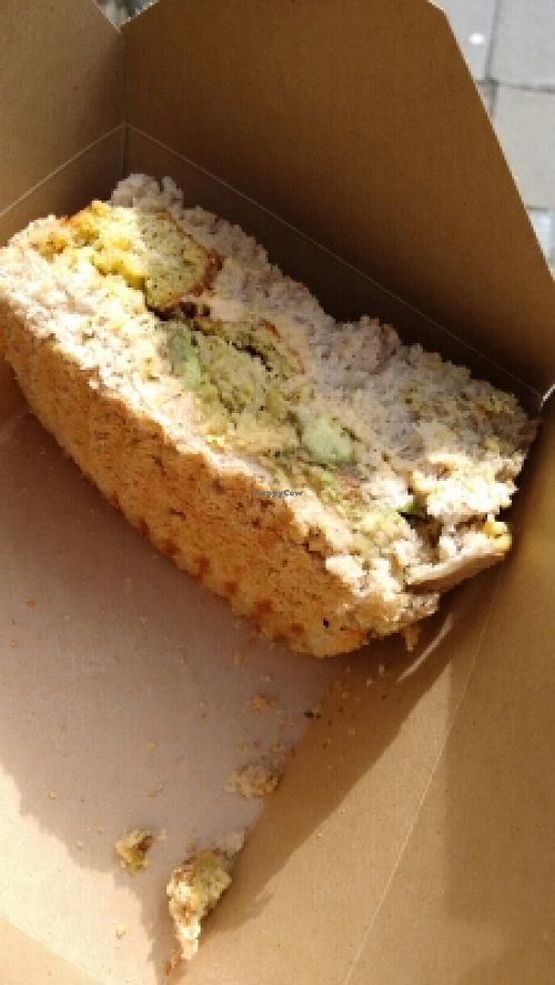 huge falafel and hummus sarnie at Organic Delicious Cafe in Edinburgh