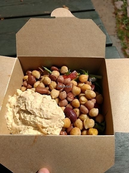 take away salad box at Organic Delicious Cafe in Edinburgh