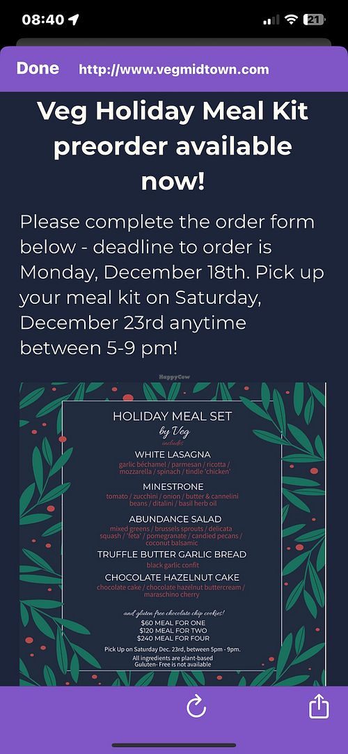 they offer this for Thanksgiving and Christmas 😃  at Veg Cafe in Sacramento