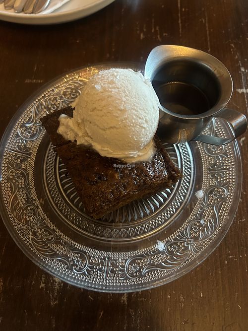 VCC - Pumpkin sticky toffee with hazelnut Carmel sauce - orgasmic!!!   at Veg Cafe in Sacramento