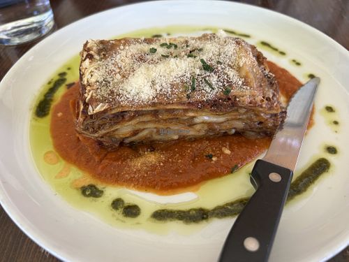 Lasagna bolognese - delicious!   at Veg Cafe in Sacramento
