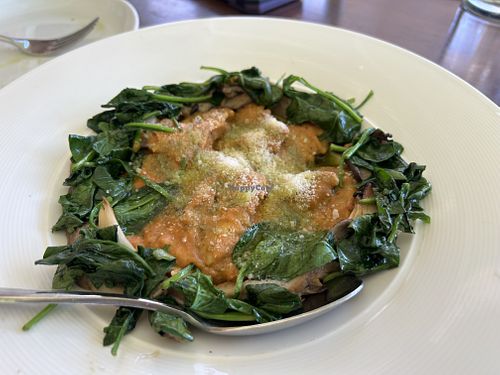 Roasted leek something - wrong sauce - it was ok   at Veg Cafe in Sacramento