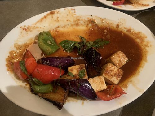 Spicy eggplant (half eaten lol)   at Thai Basil Restaurant in Sacramento