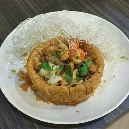 yam basket (ring talas) at Vege Restoran 素食館 in Batam