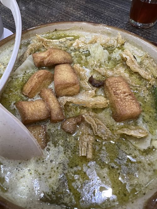 Green curry yummy  #Veganuary at Vege Restoran 素食館 in Batam