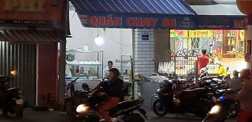 Outside storefront  at Quan Chay 56 in Ca Mau
