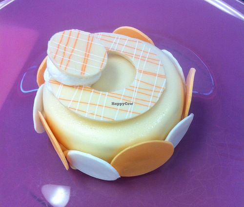 Orange cake at Vegan Treats Bakery in Bethlehem