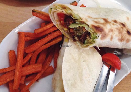 falafel wrap at Made with Laf in Bratislava