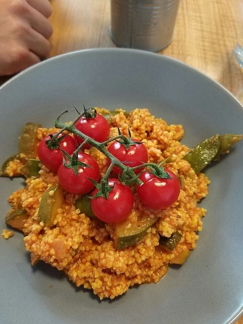 the vegan cous cous before 2 pm was so tasty  at Made with Laf in Bratislava