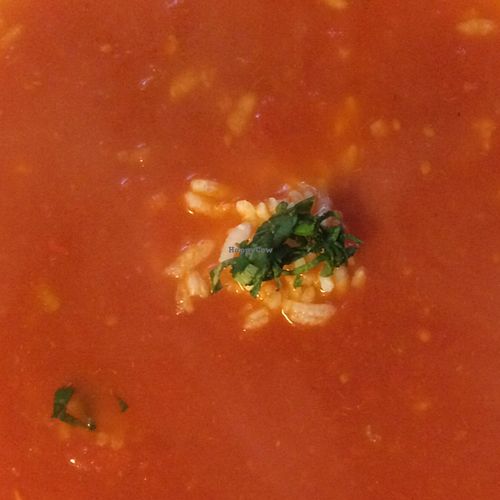 Tomato soup with rice at Primorka Strunjan in Portoroz