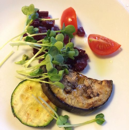 first mini dish as a starter at Primorka Strunjan in Portoroz