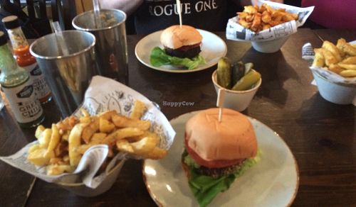 Vegan burgers.  at Handmade Burger Co in Reading