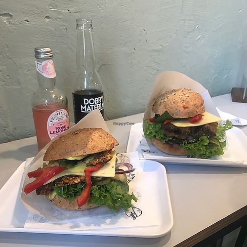 left tofu - right seitan  at Krowarzywa in Krakow
