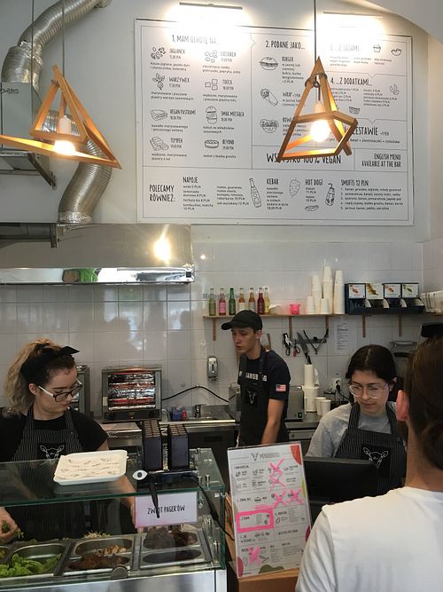 The counter  at Krowarzywa in Krakow