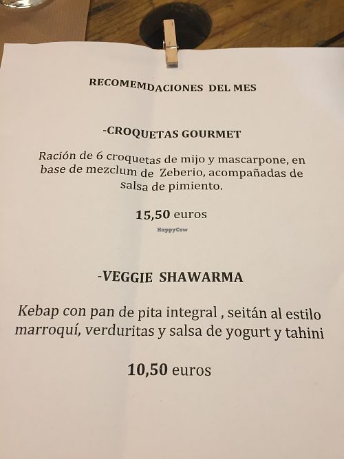 Current special menu at Gustu Bilbao in Bilbao