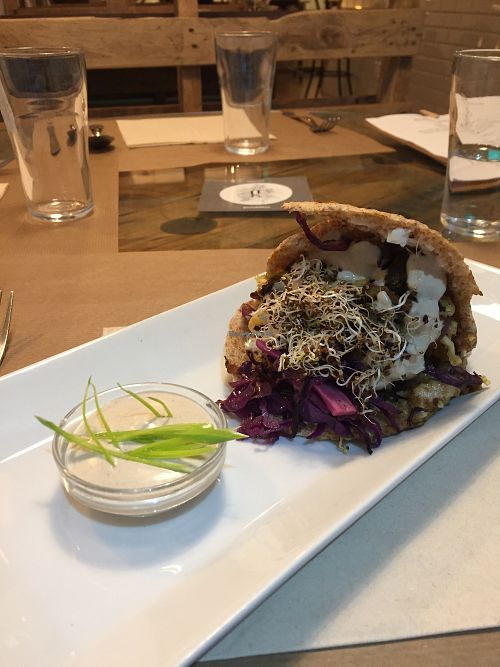 The schwarma wrap at Gustu Bilbao in Bilbao