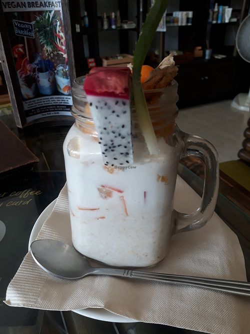 Breakfast parfait cup at Lek Shop Organic in Koh Phangan
