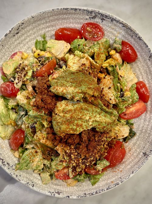 The Impossible Taco Salad  at Mendocino Farms in El Segundo