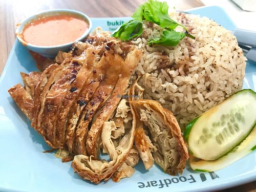 vegetarian chicken rice at Dong Shun Vegetarian 東顺素食 in West Singapore