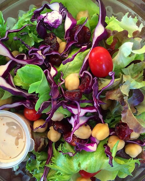 cranberry and chickpea salad at Fruit Plus in Chiang Mai