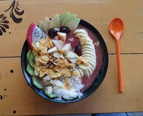 acai bowl at Fruit Plus in Chiang Mai