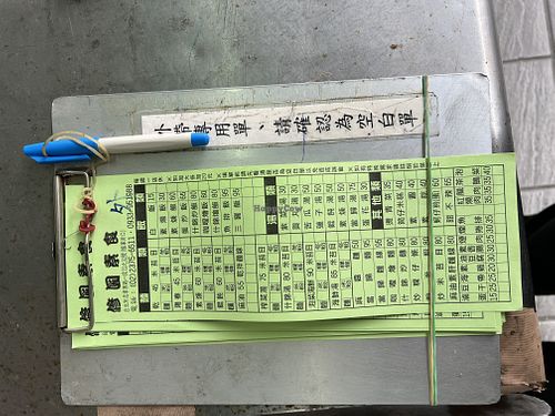 Menu in Chinese only  at Xiū Yuán SùShí 修圓素食 Sho Yuan Su Shih in Taipei