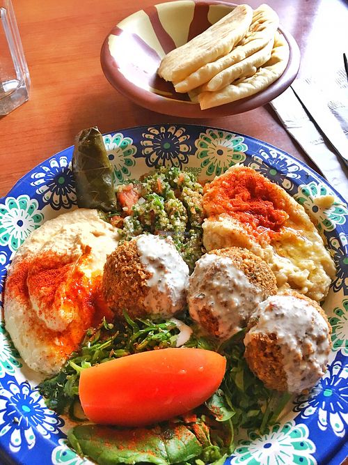 Baba Ghanouge and Falafel Combo at Paprika Cafe in Monterey