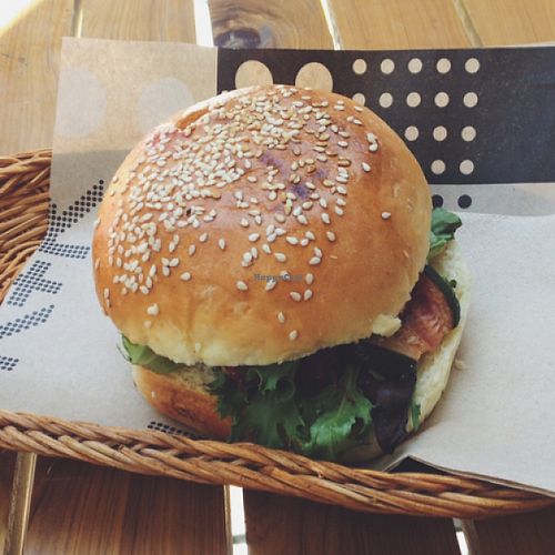 Vegan Stack Burger at Raw + Real in Adelaide
