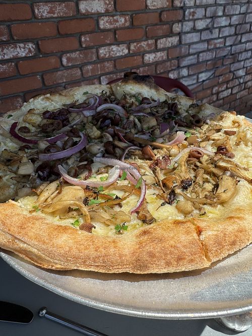 Fungi misti, vegan cheese, added olives oil  at Beretta in San Francisco