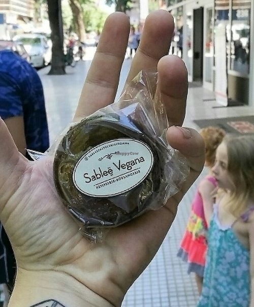 most amazing vegan Alfajor! at Sablee Pasteleria Vegana in Buenos Aires