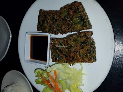 chive pancakes at Bangkok House in New York City