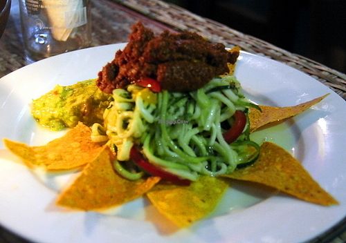 Zuccini raw pasta.  at The Mexican Kitchen in 