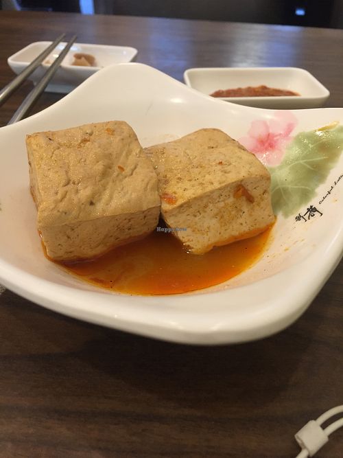 Spicy stinky tofu  at Quán Zhēn SùShí 全真素食 in Taipei