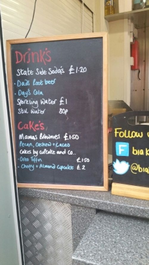 menu at Bia Kitchen Vegan Diner - Food Stall in Norwich
