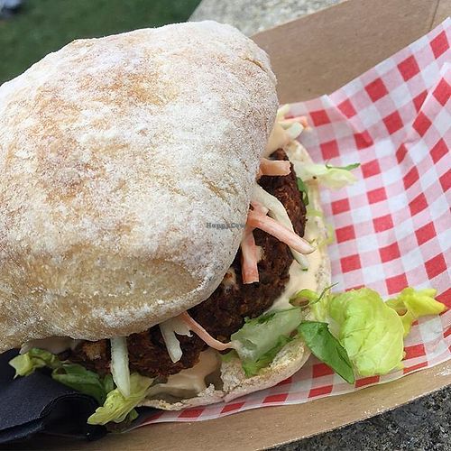 BEAUTIFUL Bia Burger !!!!  at Bia Kitchen Vegan Diner - Food Stall in Norwich