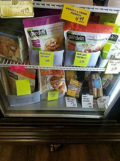 Vegan items at Produce Depot Fresh Markets in St John