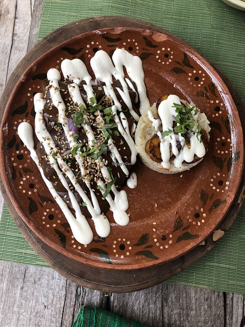 Enmoladas at Charly's Vegan Tacos - Food Truck in Tulum