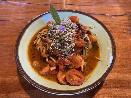 Zucchini pastaa  at Curcuma in El Chalten