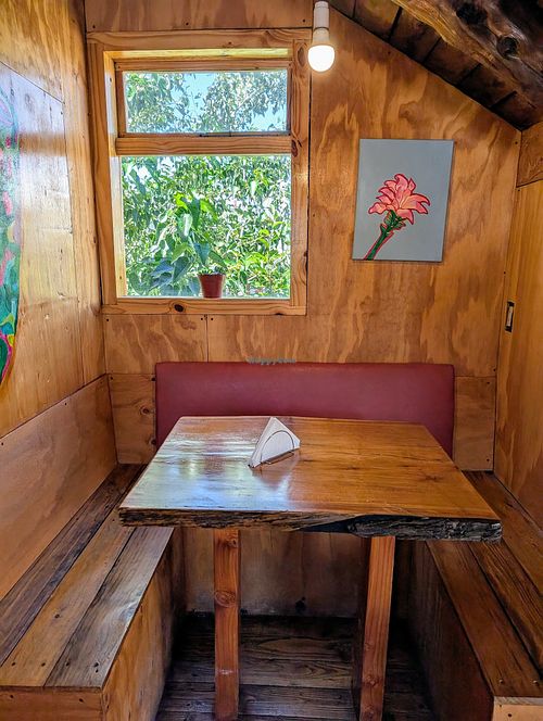 Tree house dining at Curcuma in El Chalten