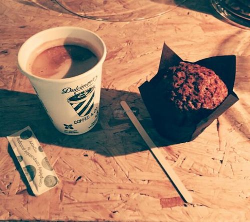 Coffee and muffin at Dulcimena Coffee & Go in Granada