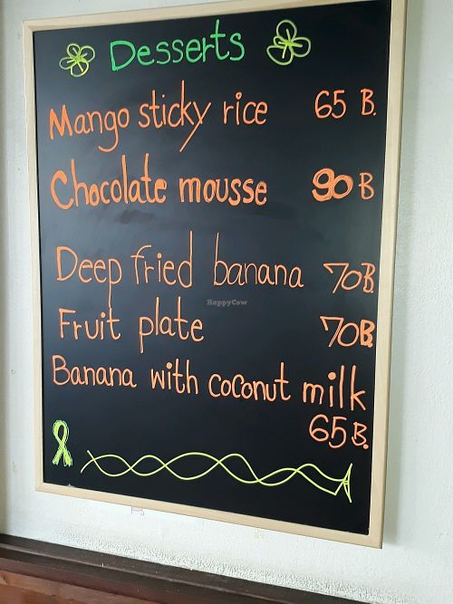 Desserts, all vegan except for the mousse at Delish in Chiang Mai