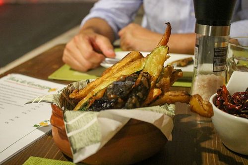 vegetable tempura at Fior di Cucuzza in Matera