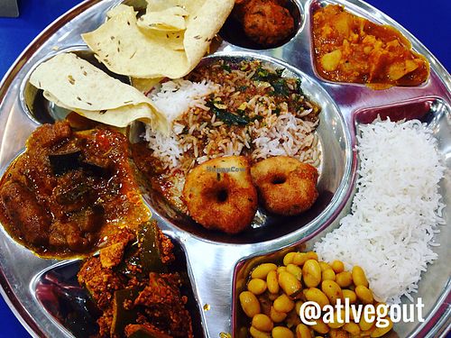 vegan thali  at Chopaati in Decatur