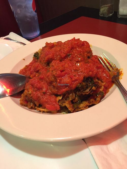 vegan lasagna at Pizza D'Action in Holyoke