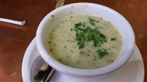 delish vegan soup of the day at Cafe Roha in Santa Fe