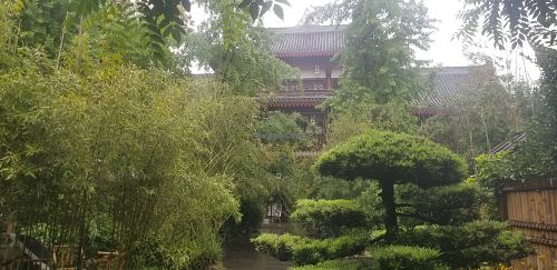Restaurant grounds at Wenshu Temple Restaurant 心香 in Chengdu