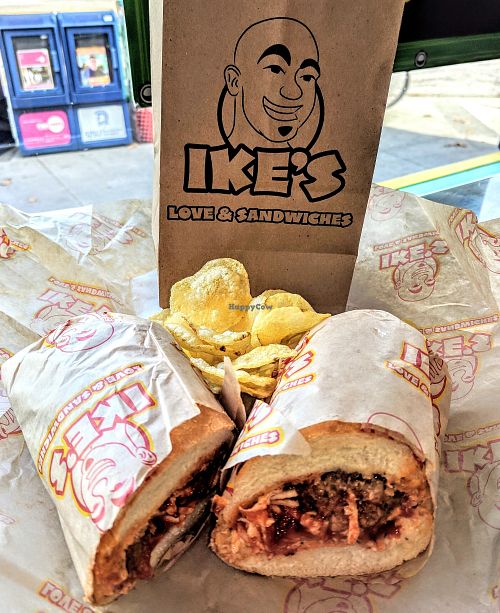 Meatless Mike with vegan cheese at Ike's - Downtown in San Jose