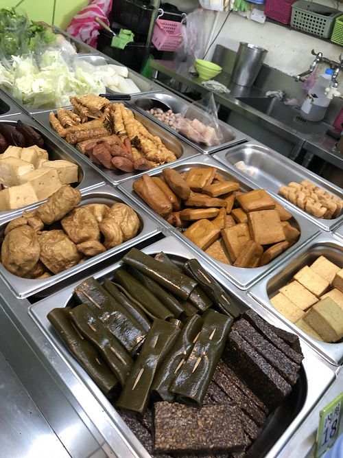 vegan meat and different kinds of tofu at Fou Shi Yuan in Tainan