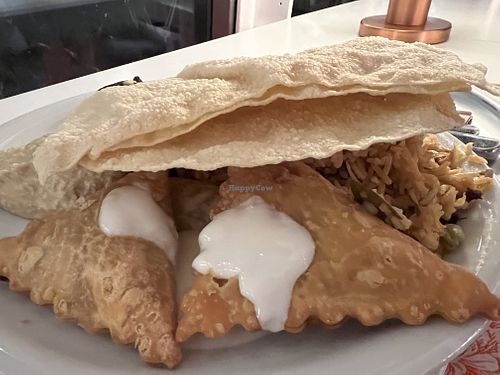 vegan dinner  at Hiltl - Dachterrasse in Zurich